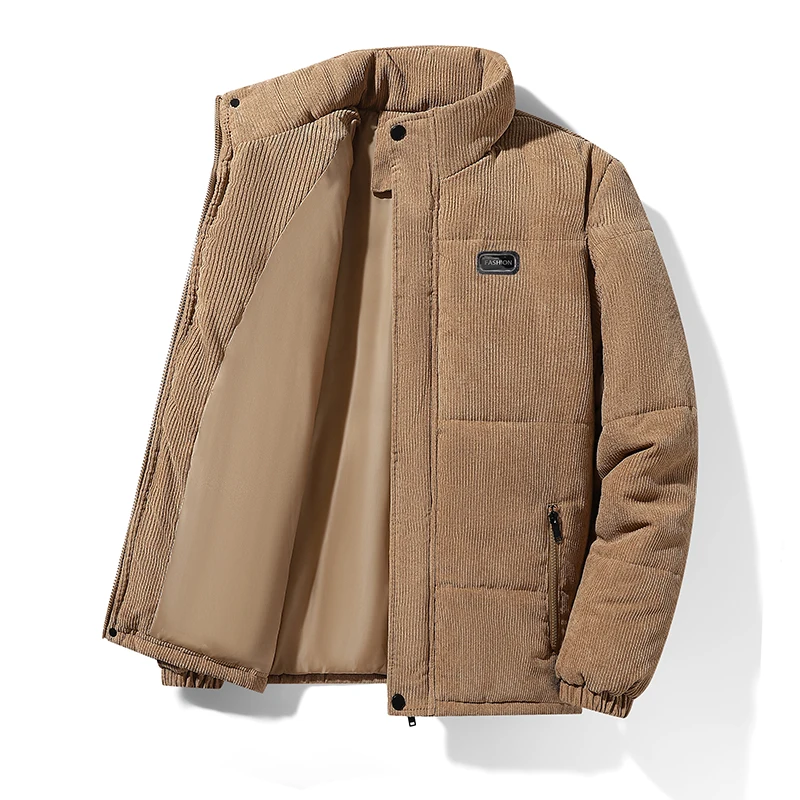 

Winter Corduroy Jacket Casual Loose Warm Cotton Coat Lamb Velvet Parkas Autumn Men Outdoor Sports Windproof Cargo Parkas Coat