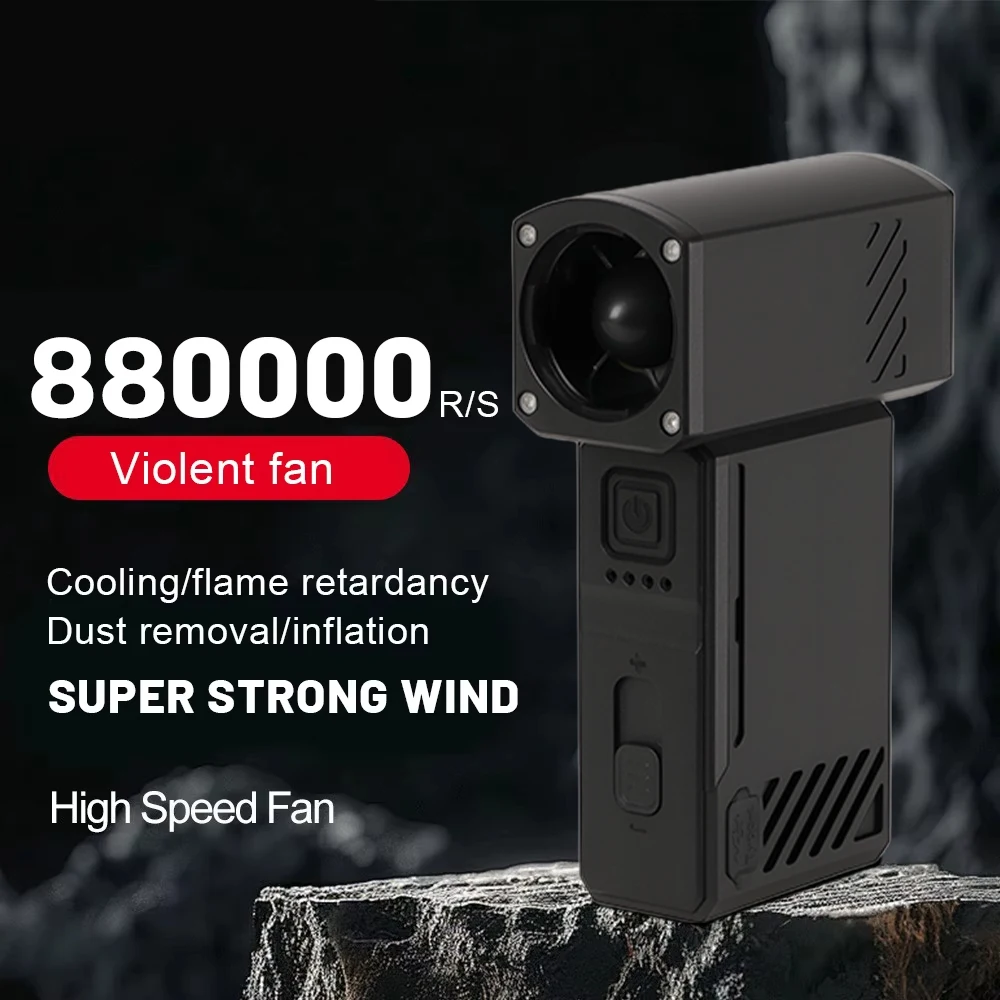 

Powerful Air Blower 880000RPM Powerful Air Blower Brushless Motor Turbo Fan Wind Speed 52m/s 8000mAh Souffleur Air Tool