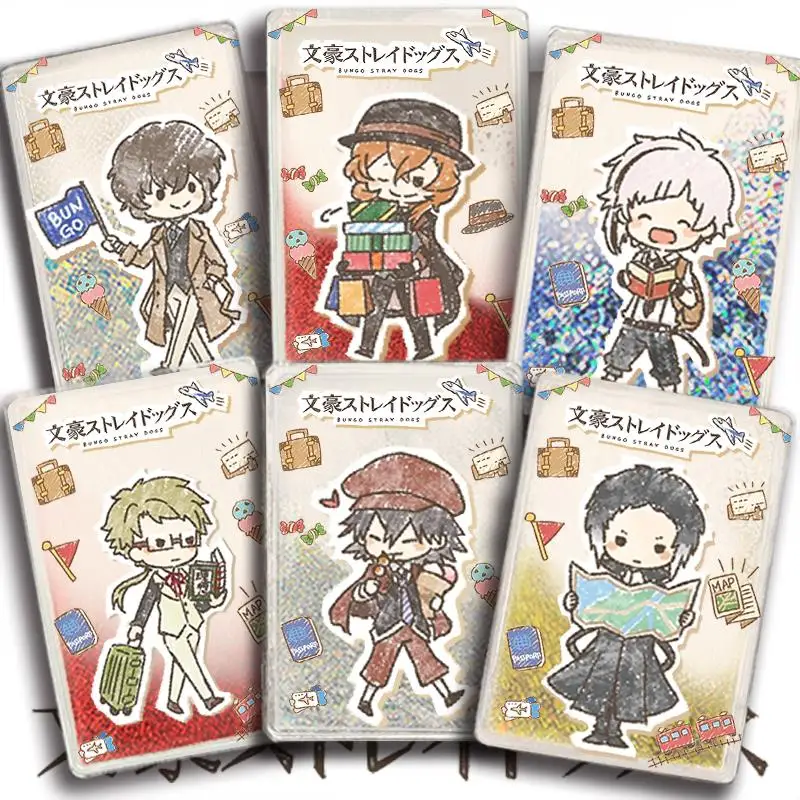 

Anime Bungo Stray Dogs Dazai Osamu Kunikida Doppo Cosplay Acrylic Quicksand Mahjong Cartoon Quick-sand Card Brick Xmas Gift