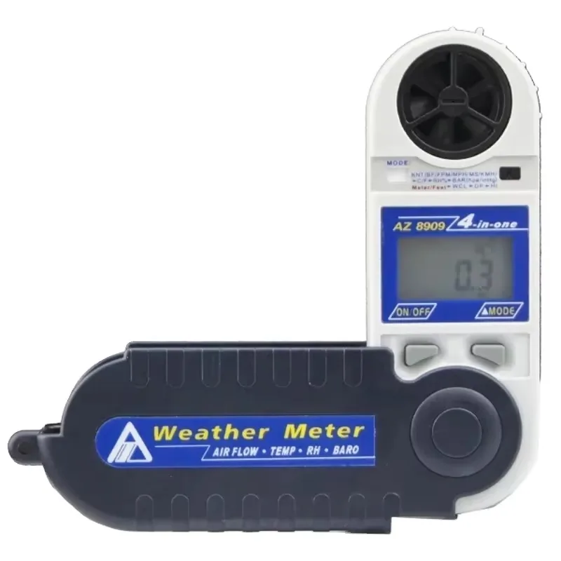 AZ8909 Digital Anemometer Barometric Pressure Tester Temp Humidity Dew Point Air Flow Measuring Detector