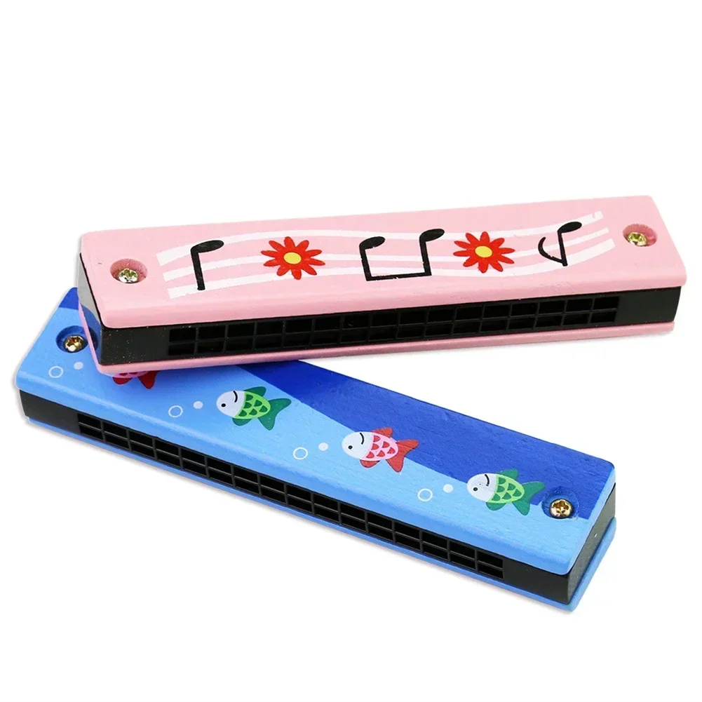 16 Holes Wooden Harmonica Mouth Organ Kids Educational Toys Musical Instrument Harmonica Harp Music Sense Training Gift