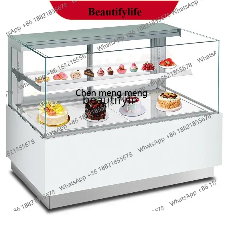 

Infinity right-angle cake cabinet, refrigerated display cabinet, commercial fruit dessert, air-cooled fresh-keeping freezer