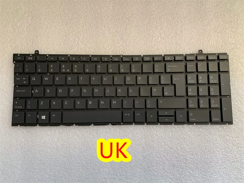 Imagem -03 - Inglês Reino Unido Teclado do Portátil para hp Probook 450 g9 455 g9 com Teclado Retroiluminado Novo