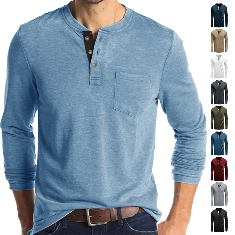Mężczyźni Moda Casual T-Shirts Long Sleeve Tops For Man Soild O Neck Shirts Elastic Gym T Shirt Football Tees Streetwear Odzież męska