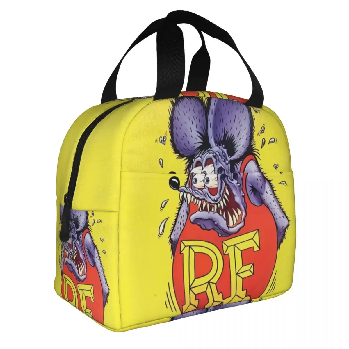 

The Rat Fink Lunch Bento Bags Portable Aluminum Foil thickened Thermal Cloth Lunch Bag for Women Men Boy