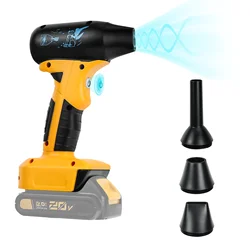 Brushless Jet Blower 130000RPM Portable Violent Turbo Fan 4-Speed Super Jet Fan Blower For Dewalt 20V Battery (No Battery)