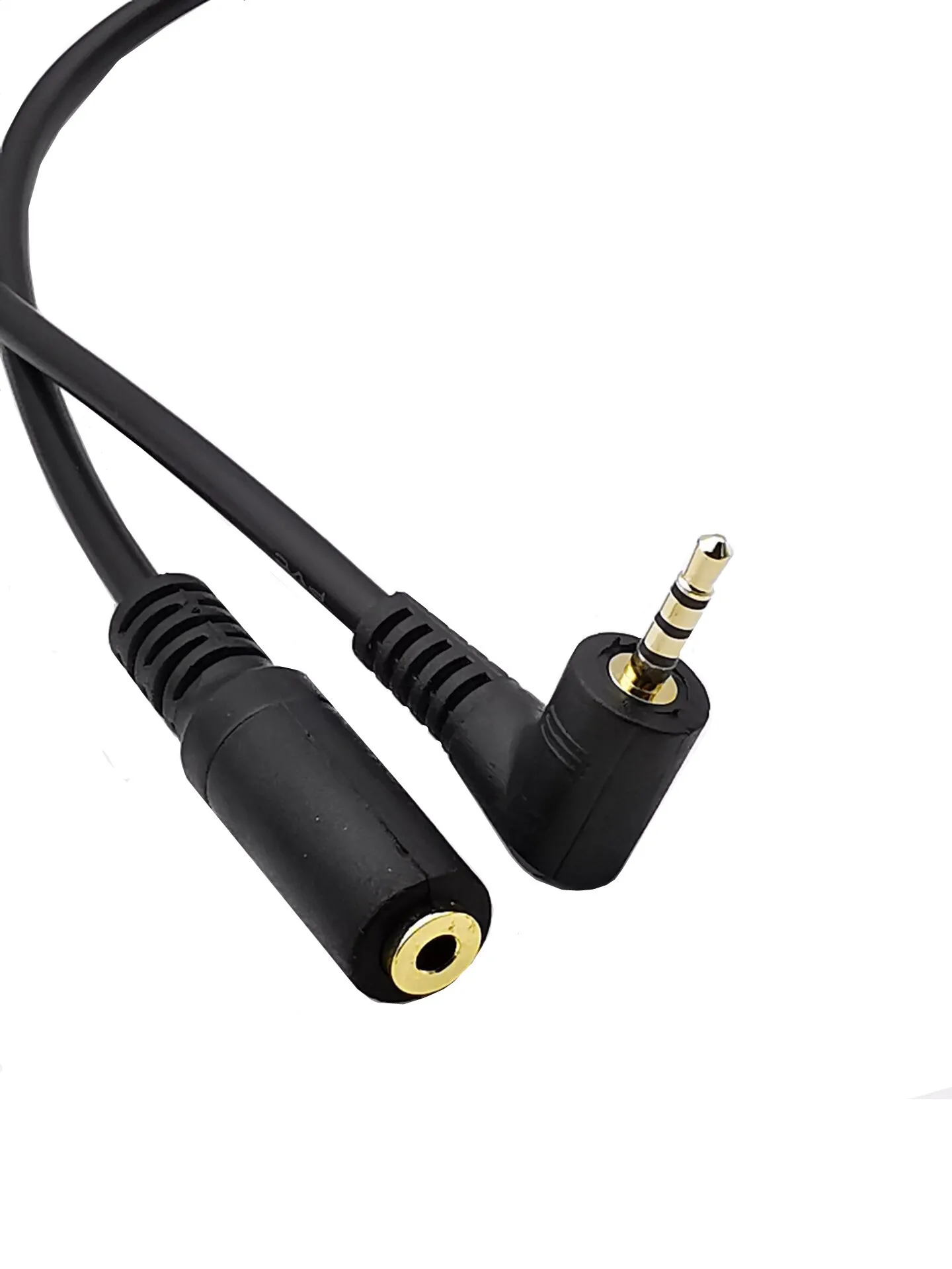 2.5mm 4-biegunowy męski do 2.5mm 4pole żeńskie gniazdo Adapter Audio Stereo kabel 2.5 M/F (złoty)