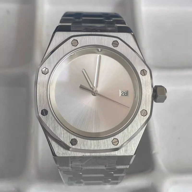 ساعة ميكانيكية للرجال من Nonelogo مقاس 41 ملم بدون علبة ساعة من الفولاذ المقاوم للصدأ مضيئة تتطابق مع العلامة التجارية NewNH35/36Movement