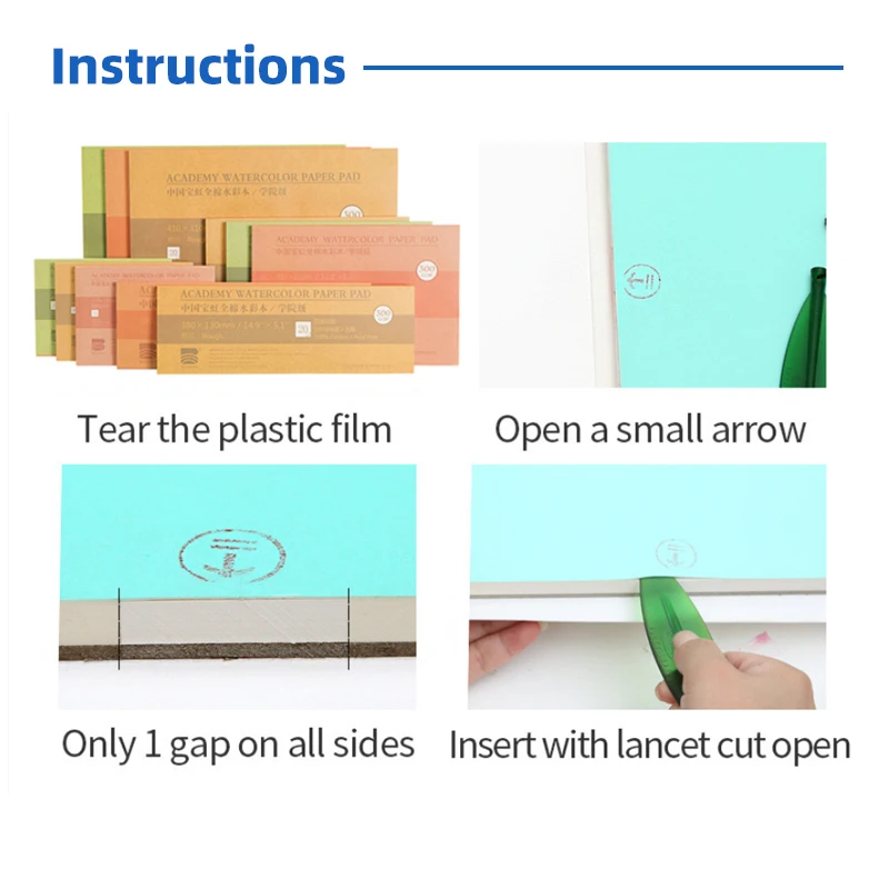 20 Sheets 100% Cotton Professional Watercolor Paper Hand Painted Landscape Water Color Book For Artist Student All Sketch