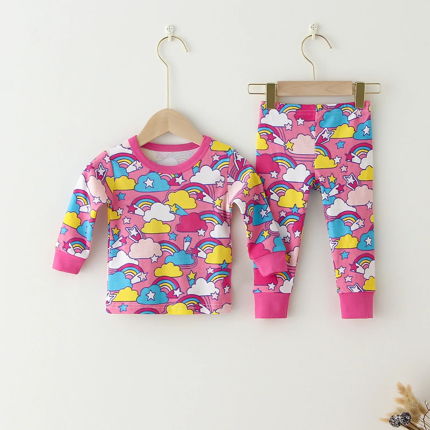Children Pajamas Set Baby Suit Kids Clothes Toddler Boys Girls Clothing Soft Cotton Kids Tops Shirts Pants Home Kids Pajama
