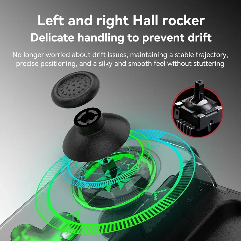 D7 gamepad controlador de jogo extensível suporta telefone android de seis eixos bluetooth gamecontroller sem fio suporta switch/pc/ios