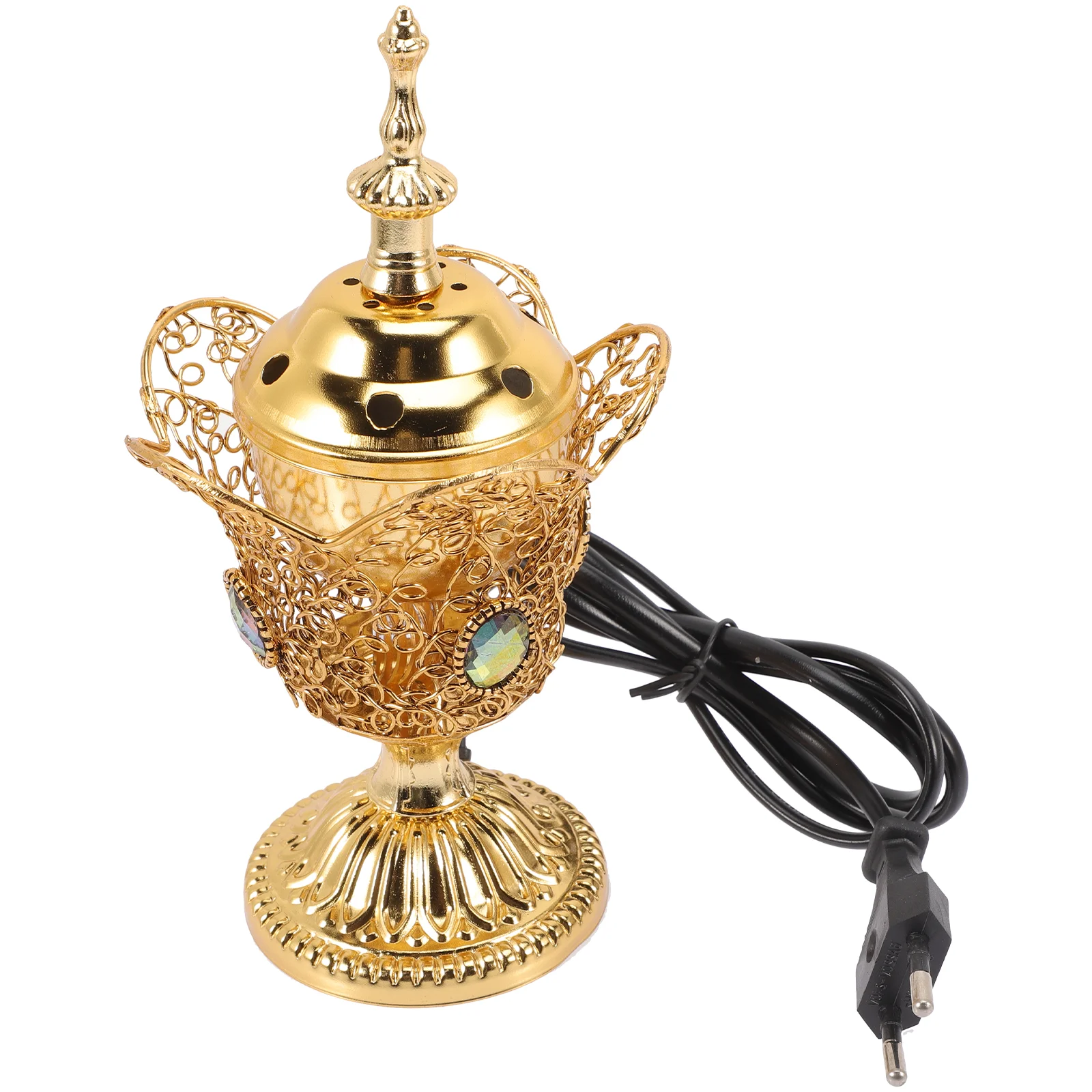 

Aromatherapy Ornamental Censer for Decor Electric Electronic Middle Eastern Style Incense Burner Iron Holder Church Arab