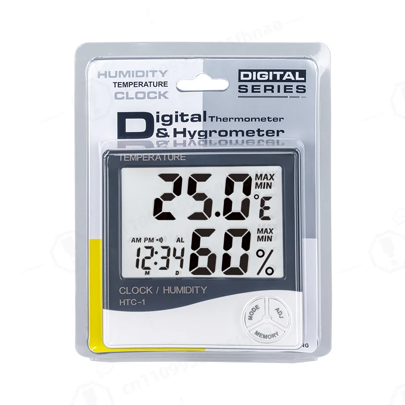 Digital Indoor Thermometer Hygrometer Fahrenheit Max Min Record Alarm Date Time With Battery