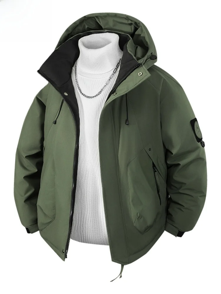 

Paul Мужская зимняя хлопковая куртка с капюшоном и капюшоном, спортивная одежда для скалолазания, теплая молодежная мода, свободная посадка из полиэстера