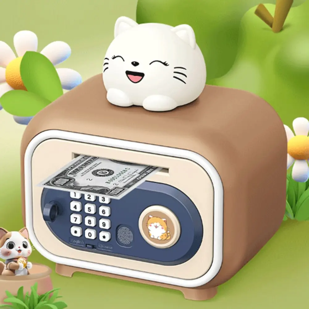 Serrure par mot de passe, banque d'épargne enroulable automatique, boîte de rangement protégée par empreinte digitale, caissons d'argent pour enfants, coffre-fort ours et lapin