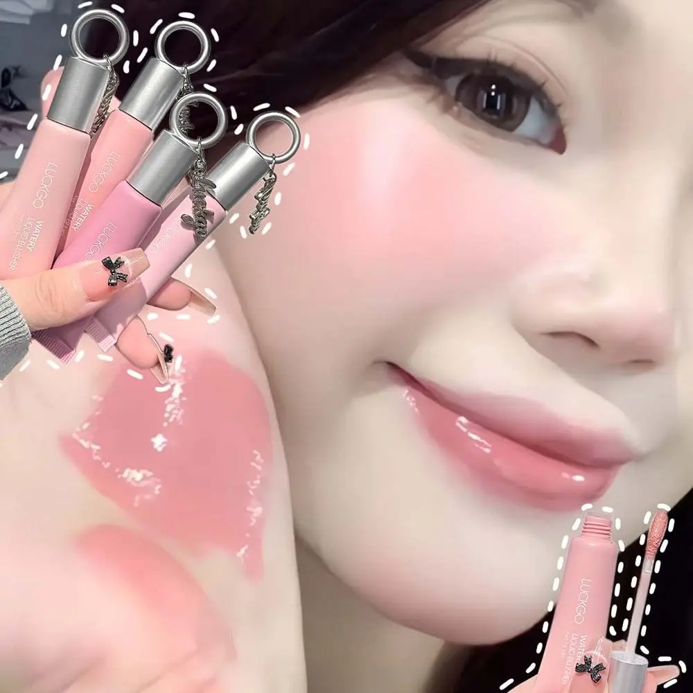 New Moisturizing Liquid Blusher Water Light Formula Waterproof Face Brightening Rouge Monochrome Long Lasting Cheek Tint Women