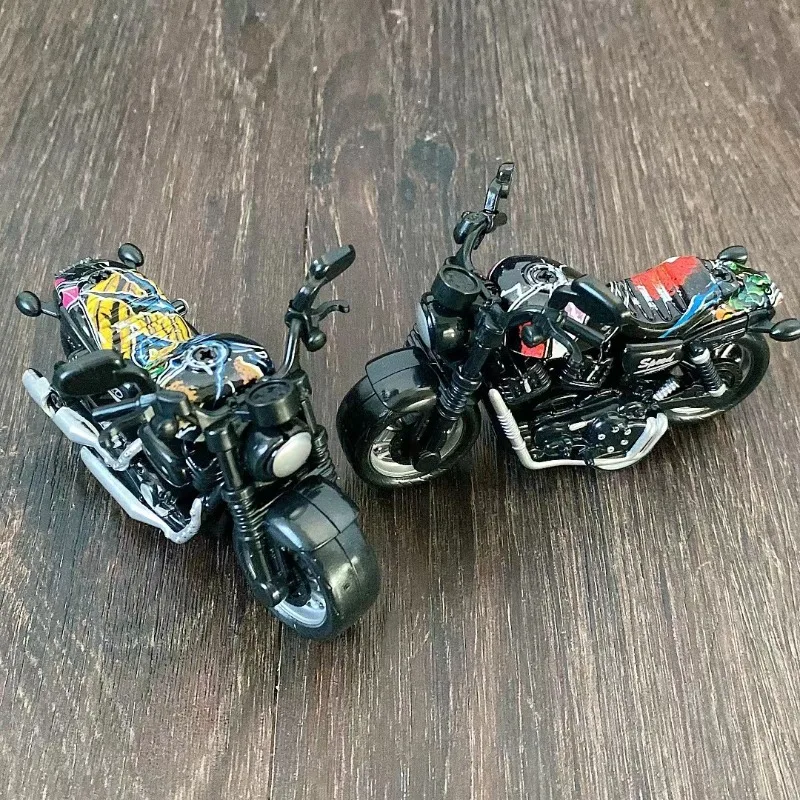 Legering Metaal Kindermotorfiets Speelgoed Statisch Model Displaystuk Zwaar uitgevoerd motorfiets Simulatie Speelgoed Displaystuk