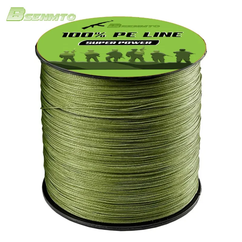 BSENMTO 4 9 12 Strands Fishing Line 100M 300M 500M Multifilament 100% PE Carp Braided For Wire Sea Lake Super Stong Durable