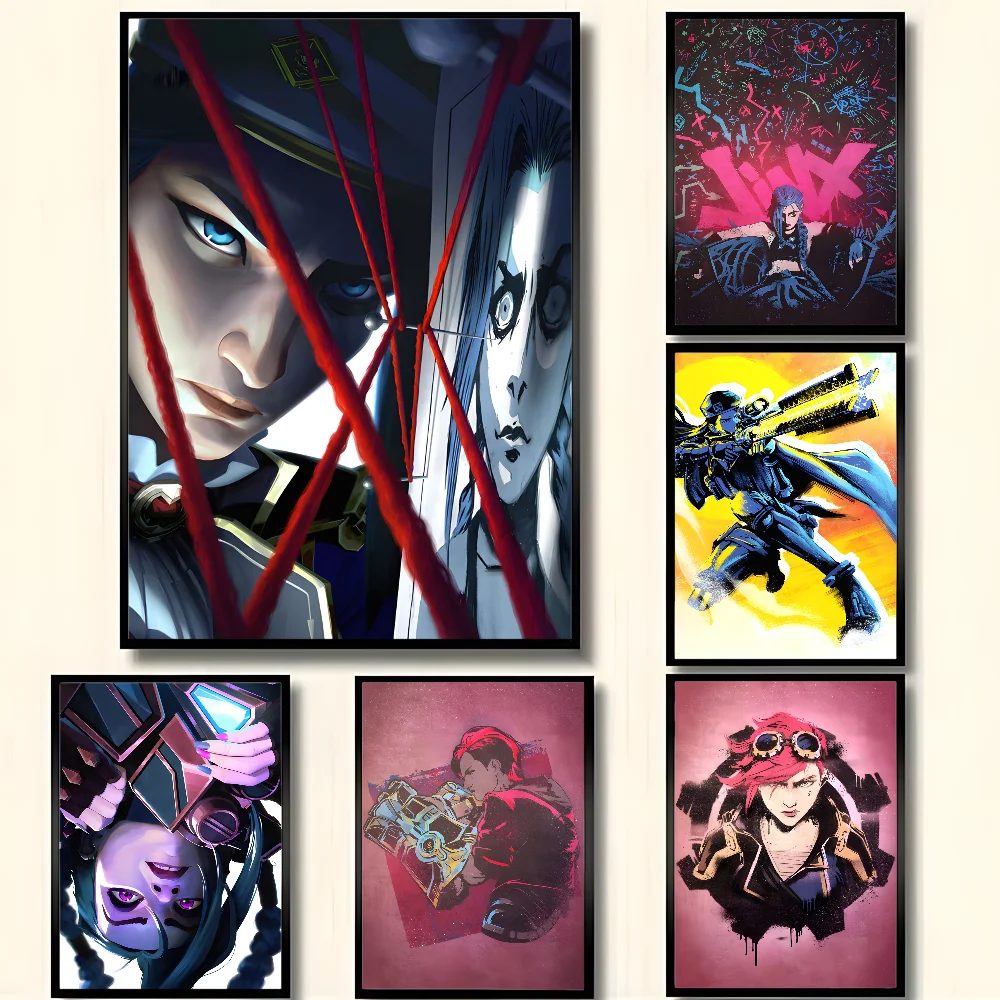 

Popular Game Namesake Anime Arcane Jinx L-Lols Anime Poster HD art sticky wall waterproof home living room bedroom bar aesthetic