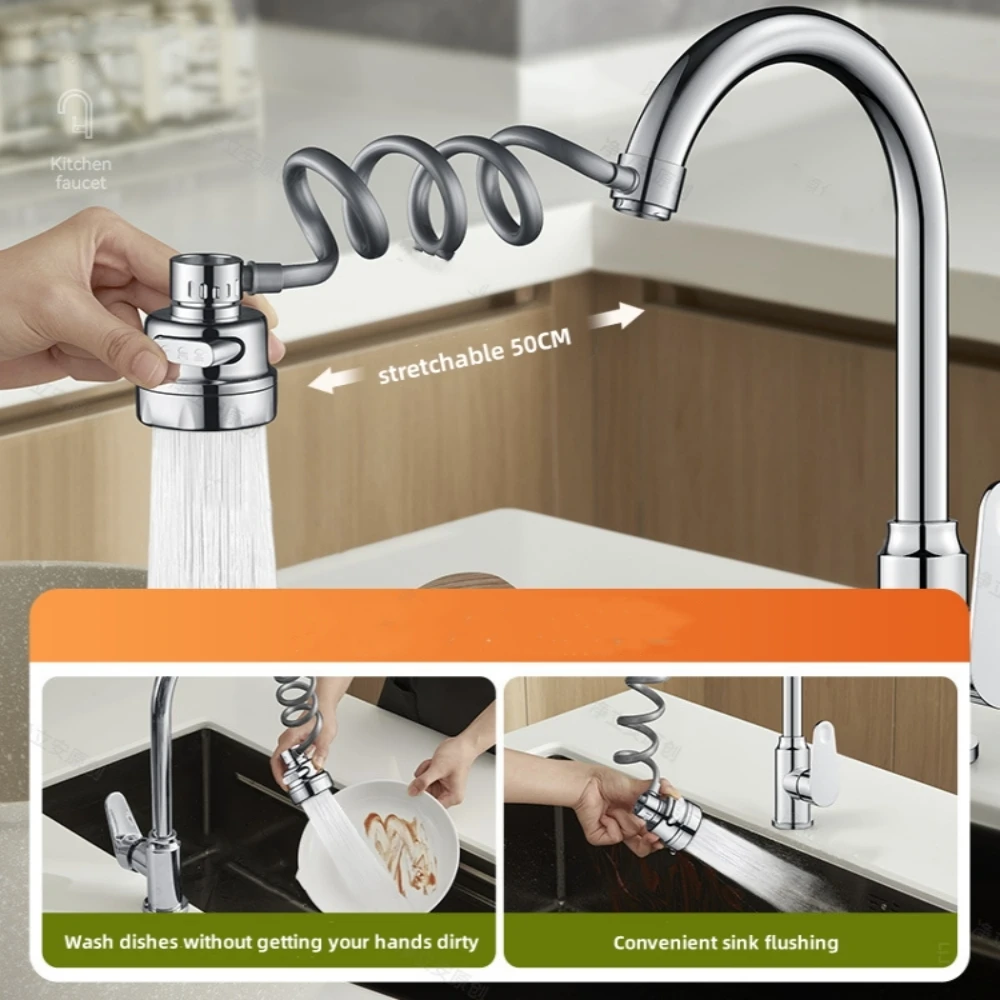 جديد صنبور المطبخ موسع سحب نوع العالمي مهوية الضغط ثلاثة طرق سبلاش برهان تمديد فوهة لحوض الحمام