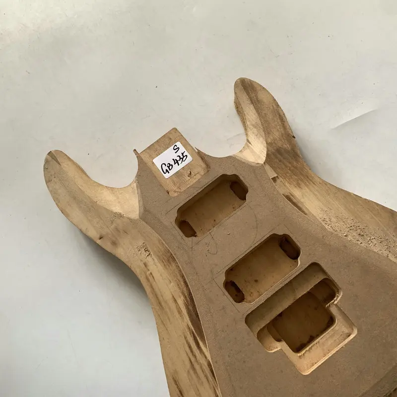 GB435 Floyd Rose Electric Guitar Body Unfinished Version for 6 String Guitar Replace and DIY 2 Humbucker Pickups