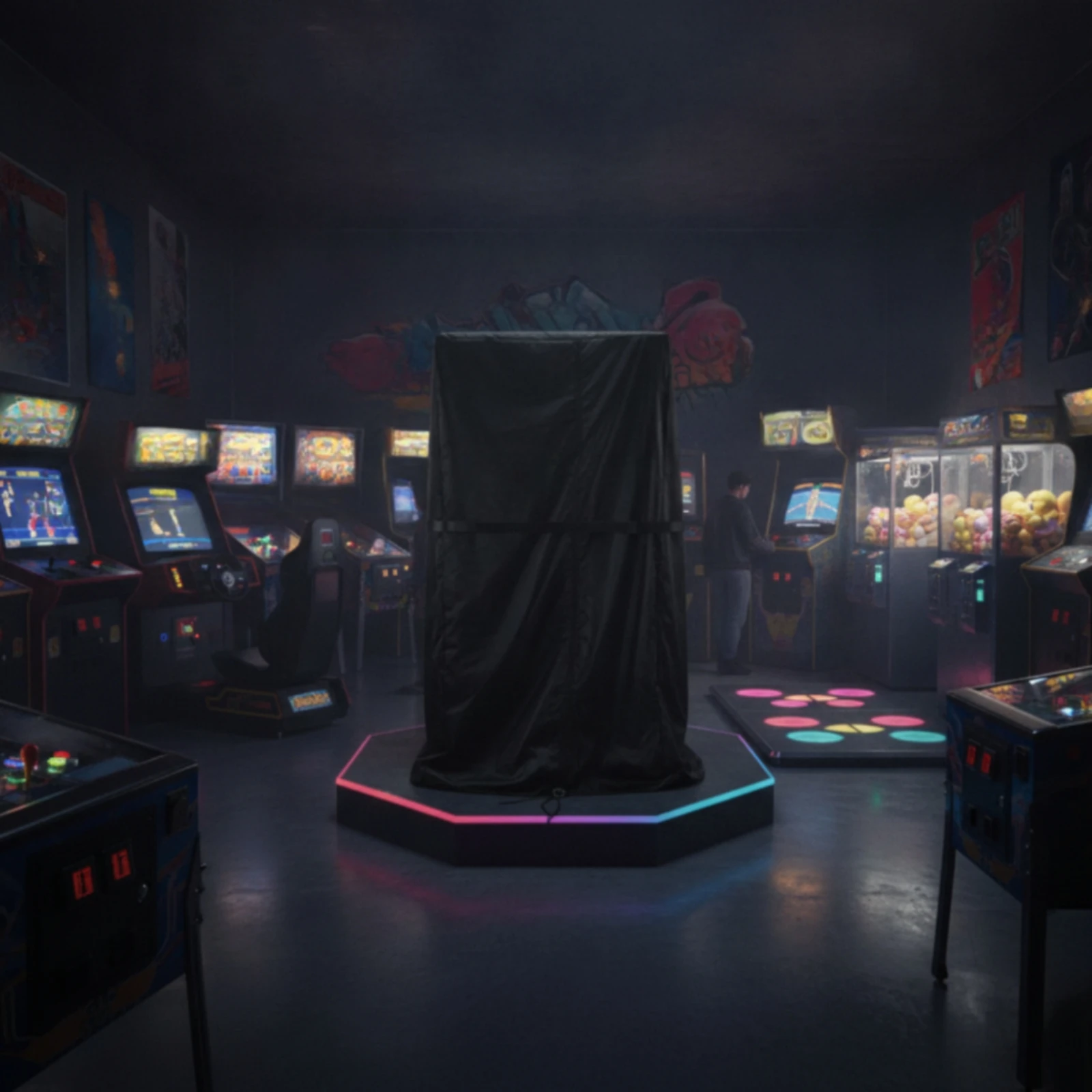 Basketball Arcade Game Cover Water-Resistant Basketball Arcade Cover with Zipper Buckle-Secured Drawstring Bottom for Outdoor