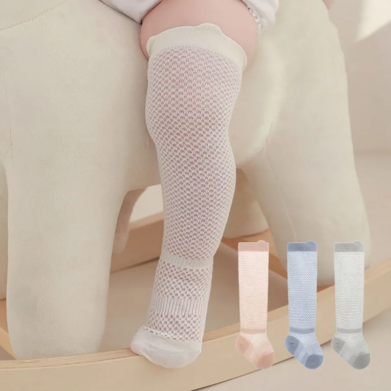 

3 Pairs/lot Summer Baby Cute Long Stockings for Newborns 0-3Y Girls Thin Style Toddler Accessories Net Sock