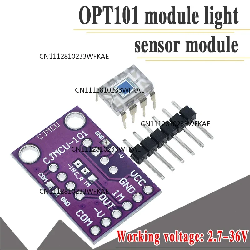 OPT101 Light Analog Light Intensity Sensor Module Single Chip Photoelectric Diode 14KHz CJMCU-101