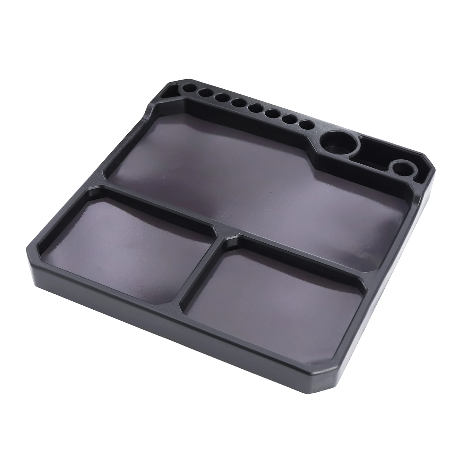 シリコンパーツトレイ ツールスタンド付き (155*155mm) 磁気シート3枚付き 1/18 1/24 1/10 RCカーボート飛行機モデル用