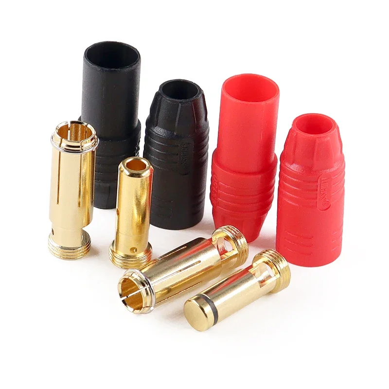 100pcs/lot AS150 Model Aircraft Plug Fireproof Plug 7mm Gold-plated Anti-ignition High Current Lithium Battery Connector