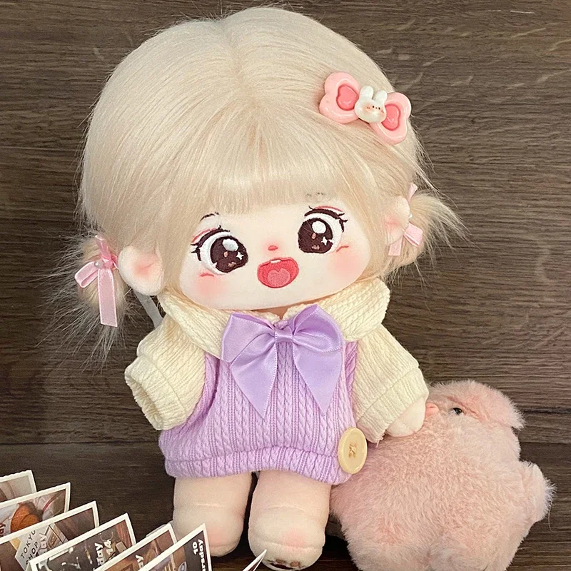 Hztgyl 20cm High-Quality Cotton Doll Plush Unisex Fashion Collectible Doll with Clothes for Girls Big Girl Gift