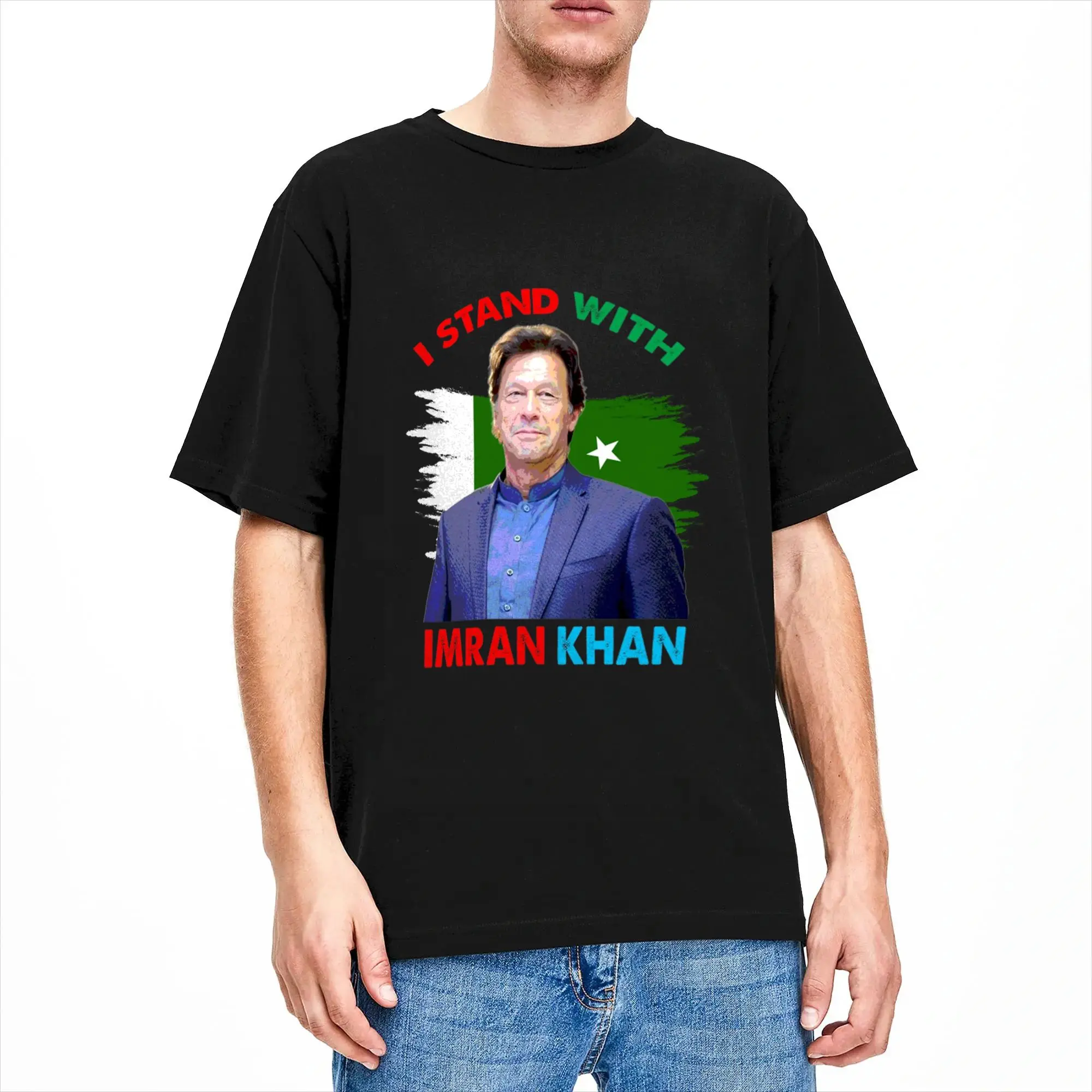 Imran Khan Absolutely Not Pti Pakistan  T-Shirt Summer  Y2K Funny T Shirts Cotton Hip Hop Tshirt For Man Print Tees