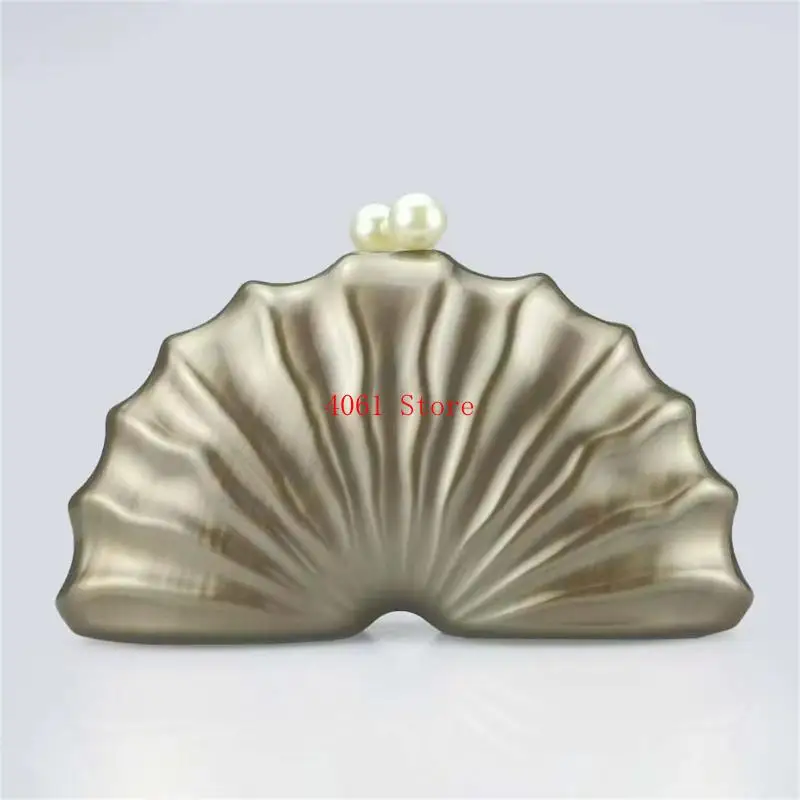 حقيبة كروس عصرية على شكل صدفة أكريليك أنيقة لحفلات الزفاف وحقيبة السهرة وحقيبة يد لتجمعات الزفاف والتواريخ