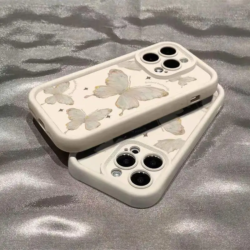 Silver Butterfly Case For OPPO A52 A72 A92 A78 A58 A5 A9 2020 A91 A92S A94 A98 F23 F11 F9 Find X5 X3 RENO A60 3 4Z 5F 5 Lite