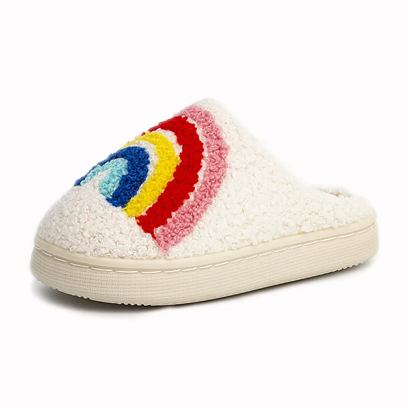 Sweet Cute Girls Shoes 2025Winter New Kids Slippers Comfort Non Slip Girl Home Cotton Trailers Simple Versatile Child Flat Shoes