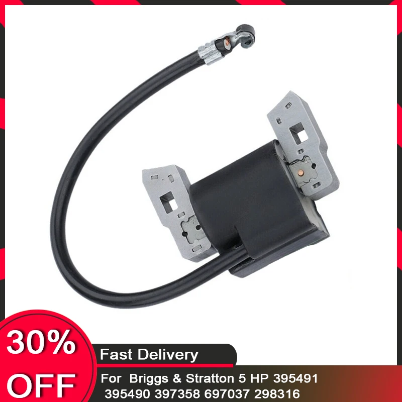 

Ignition Coil for Briggs & Stratton 5 HP 395491 395490 397358 697037 298316