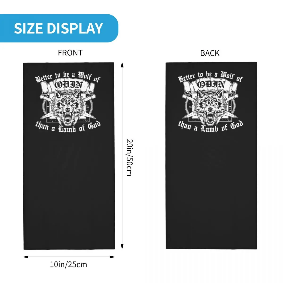 Custom Norse Wolf God Odin Viking Bandana Neck Gaiter UV Protection Face Scarf Cover Women Men Headwear Tube Balaclava