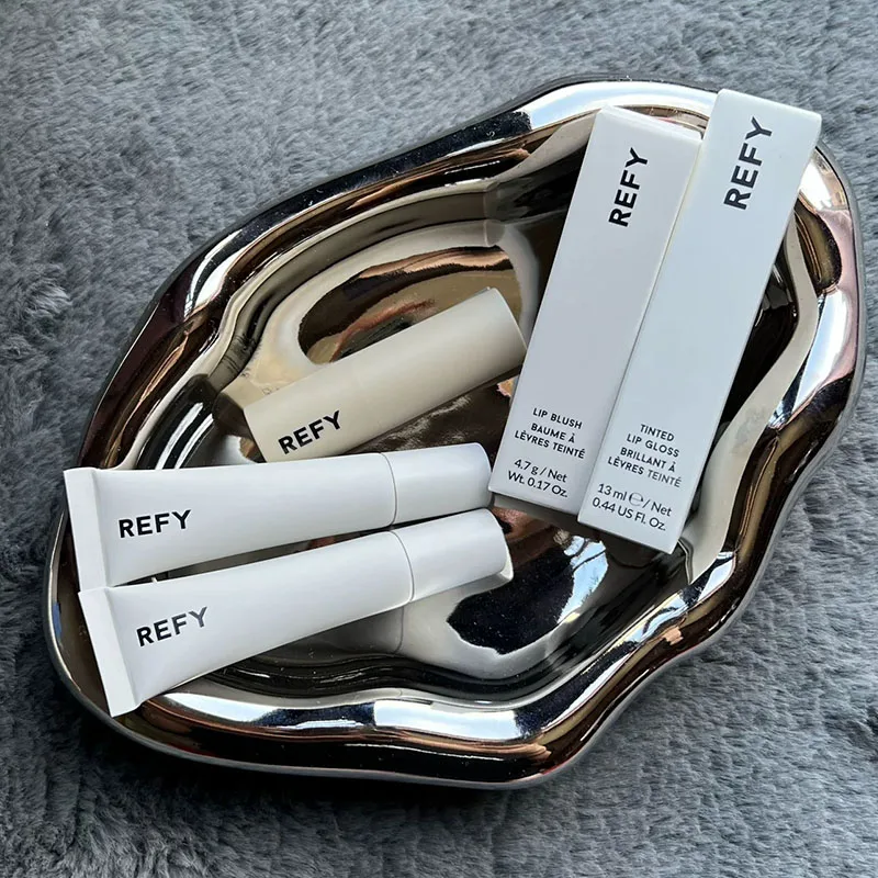 New REFY 6 Colors Lip Gloss with Hyaluronic Acid Nonstick Long-lasting Smooths Lips Nourishing Hydrating Lip Care Cosmetics
