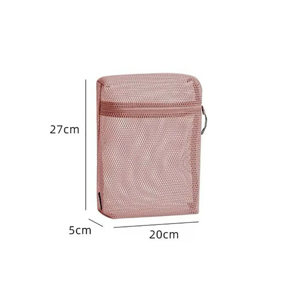 Casual Nylon Storage Pouch With Zipper Hand-held Cosmetic Bag Multipurpose Mesh Toiletry Wash Bags Travel