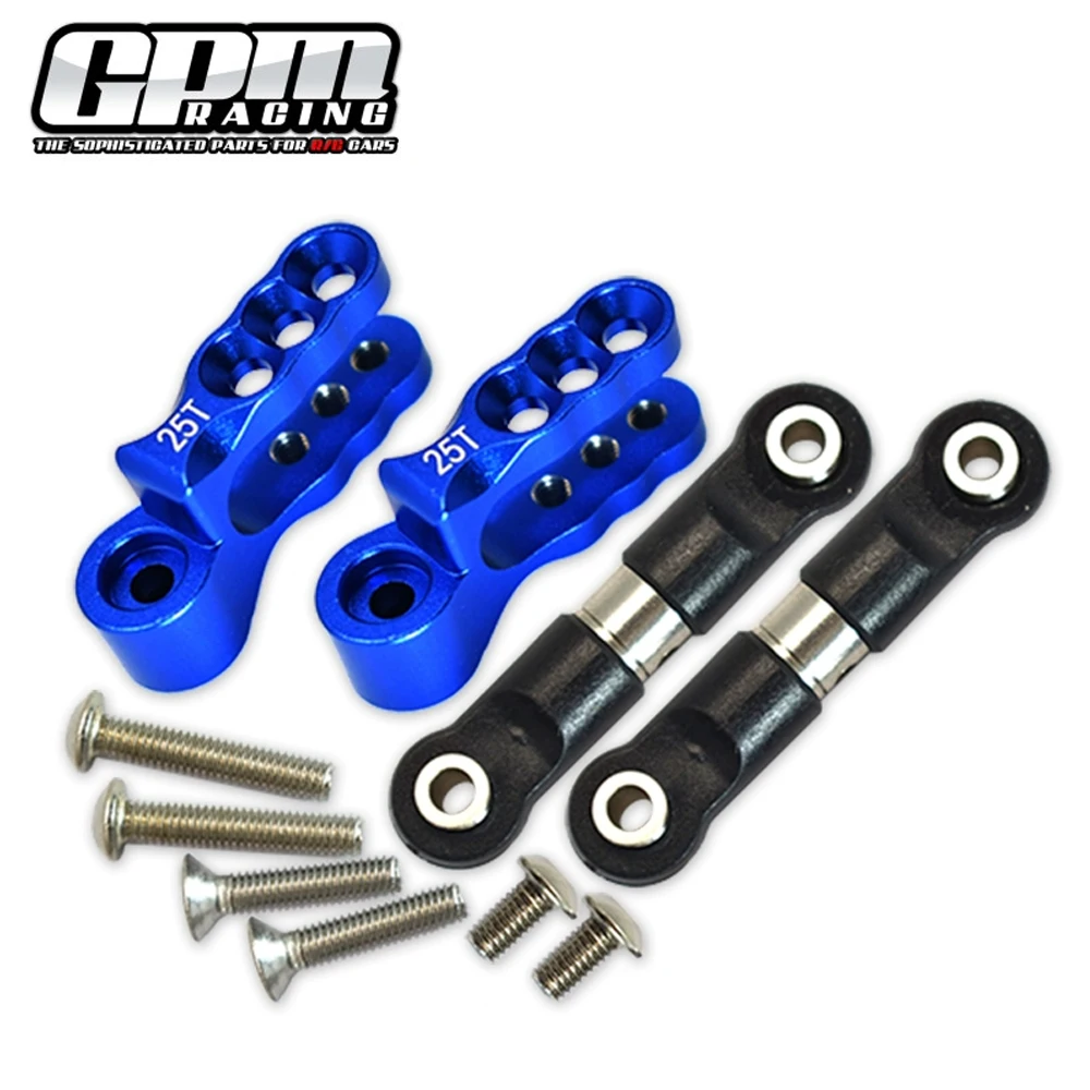GPM for Traxxas 1/10 Revo 3.3 Summit Slayer Pro E-REVO E REVO 2.0 VXL Accessories Metal 25T Servo Horns Steering Arms 5345 5345R