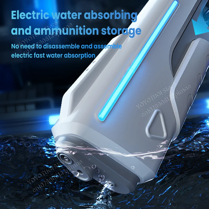 2024 mão auto integrada elétrica pistola de água contínua totalmente automática grande capacidade arma das crianças ao ar livre jogando água brinquedos