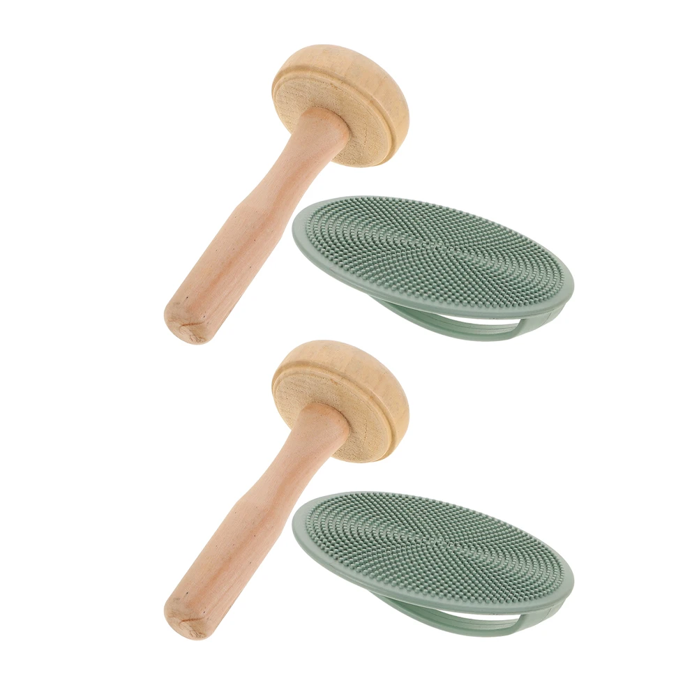 

4Pcs Printing Tools Small Craft Hand Materials Chisel Mallet Set Durable Plastic Wood Versatile