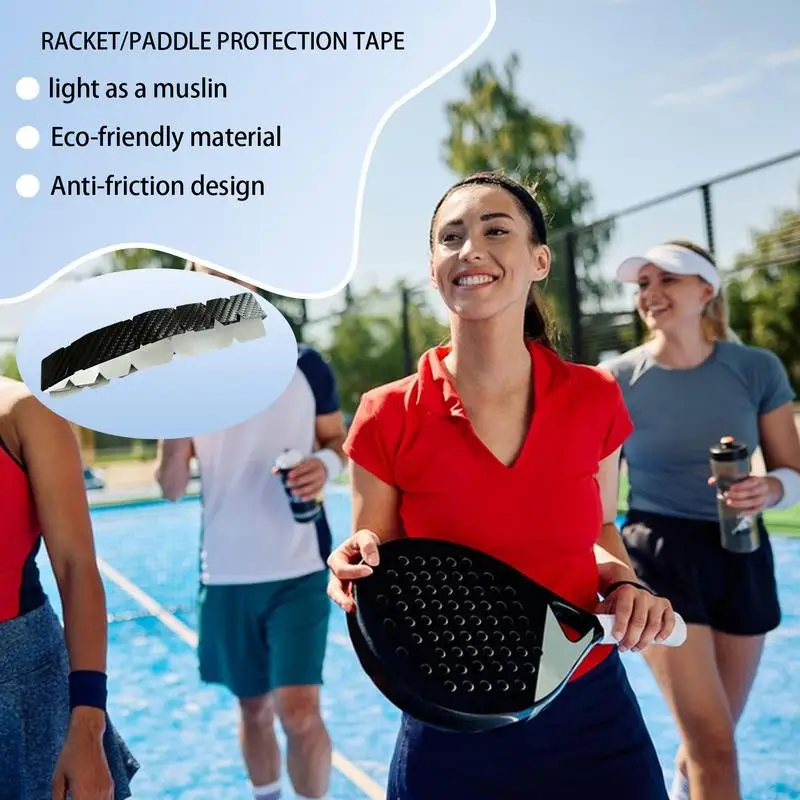 Racket Edge Guard Tape 31.5 Inch Paddle Edge Cover Racket Anti-Scratch Tape Paddle Frame Guard Protective Sticker No Wrinkling