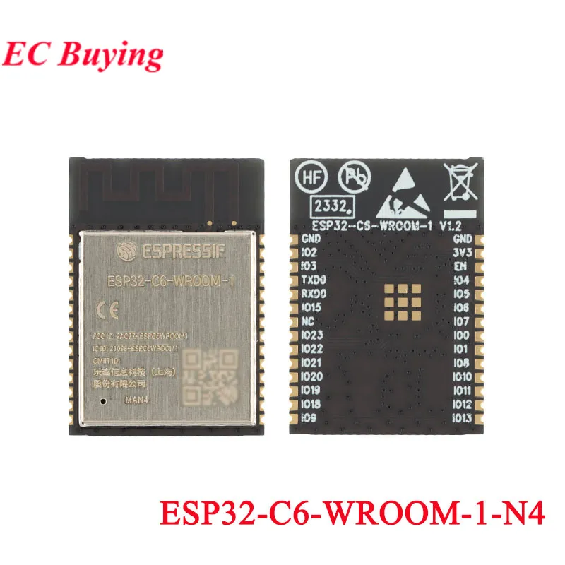 Zdjęcie 4: 20 szt./1 szt. ESP32-C6-WROOM-1 1U N4 N8 N16 H4 ESP32C6 2.4GHz Wi-Fi 6 Ble 5 Moduł Bezprzewodowy Wi-Fi 4MB 8MB 16MB Zigbee 3.0 Thread SPI