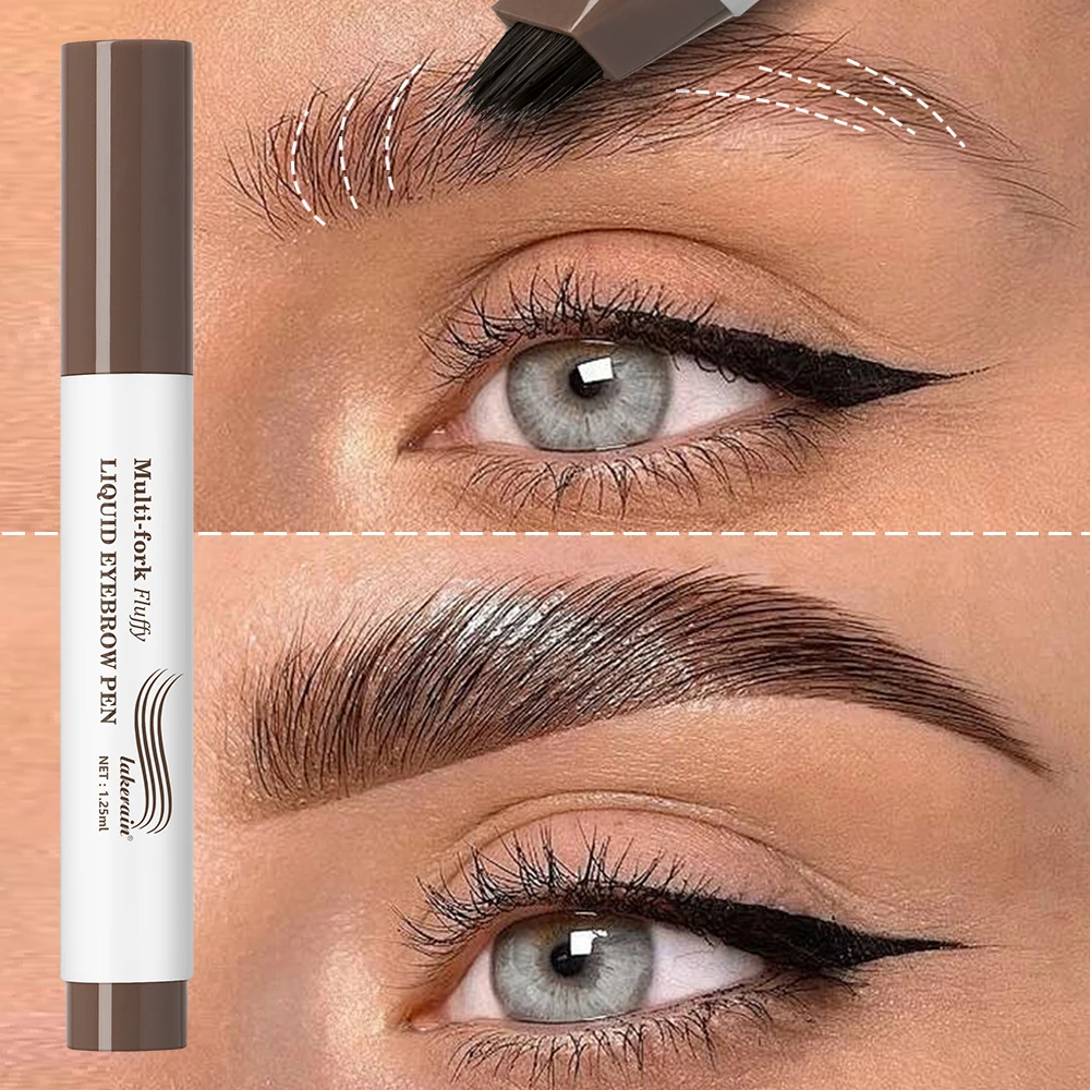 4D Microblading 眉毛ペンフォーク先端長期的な防水眉毛タトゥーペンシル眉毛タトゥーメイク