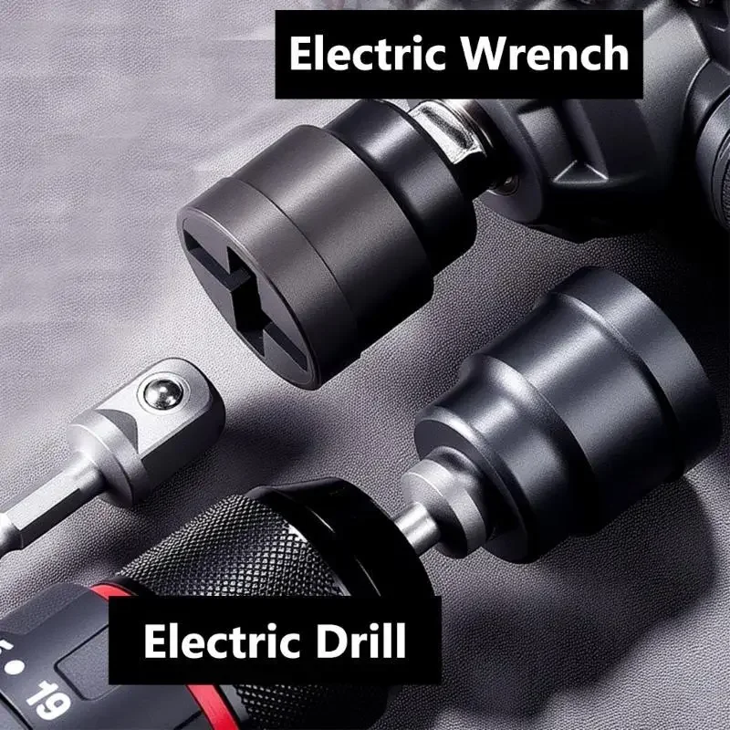 Sturdy Metal Socket Wrenches Adapters Rapid 3 Second Fastening Universal Compatibility Jacks Electric Tool