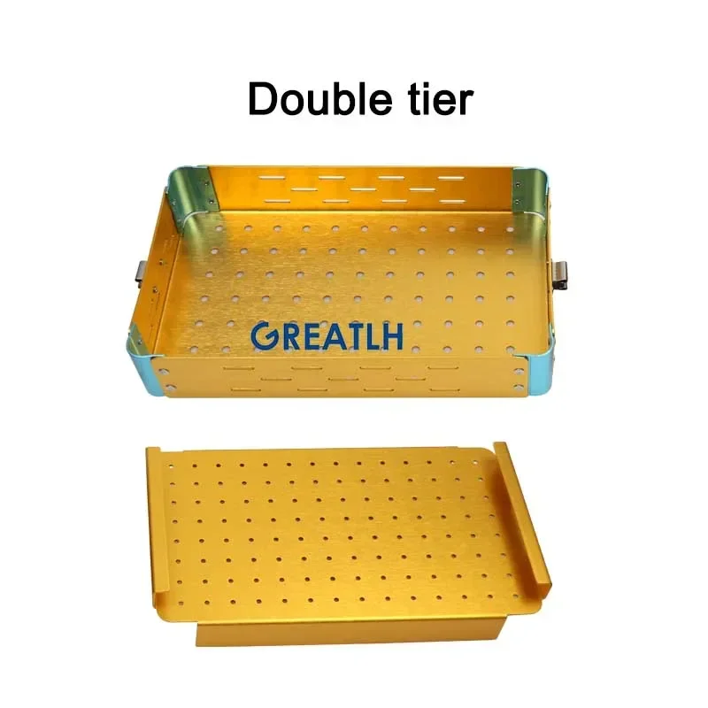 GREATLH  Disinfection Tray for Holding Instrument Push-to-Lock Closure Sterilizer Box Ophthalmic Microsurgical Instruments