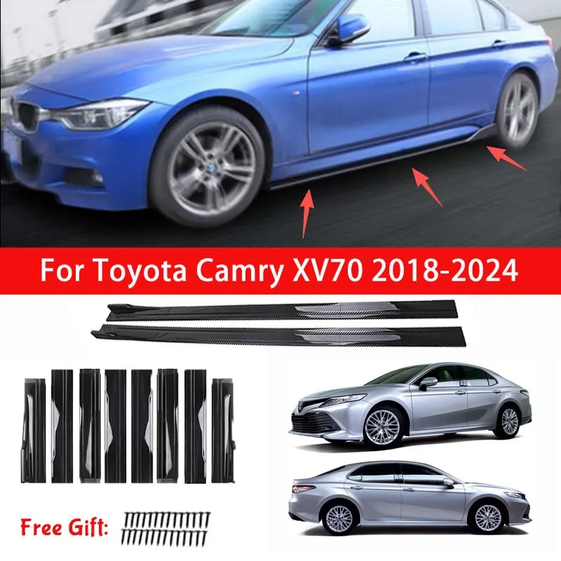 

For Toyota Camry XV70 2018-2024 Side Skirt Extension Splitter Lip Racing Modified Side Spoiler