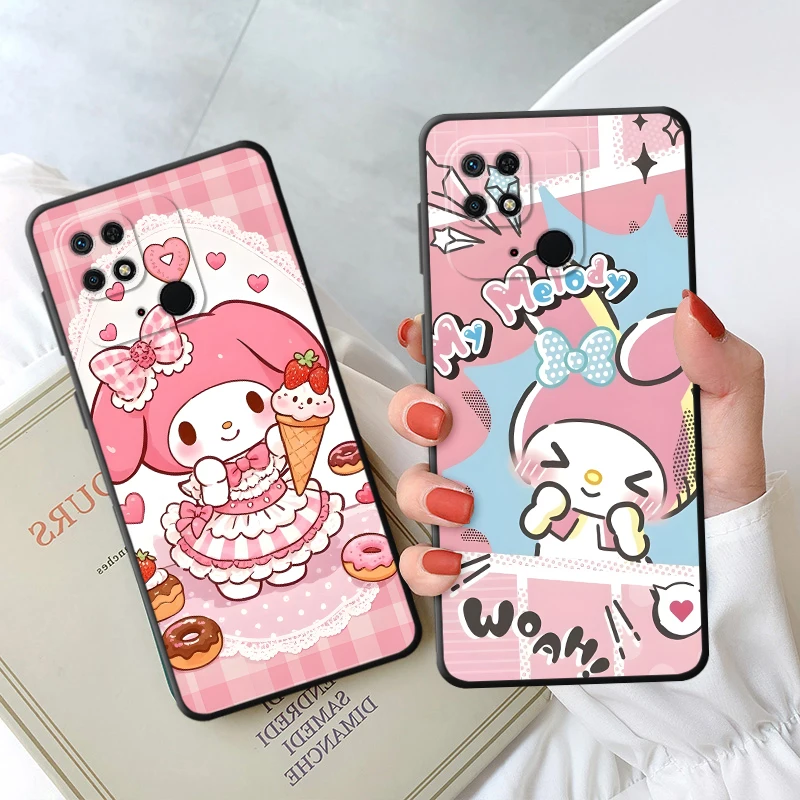 حافظة لهاتف شاومي ريدمي 12C A2 + A5 9 10C 9C A3 14C 9A K80 A4 A3X A1 + 10A 13C 9T K40 Pro كارتون ثلاثي ميلودي و