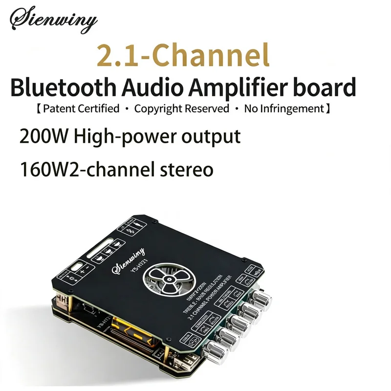 ys-ht21-21-チャンネル-tda7498e-bluetooth-オーディオアンプボード-200w-hifi-サブウーファーアンプモジュール高音低音調整可能な-usb-aux-入力